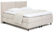 Pat boxspring bej cu spațiu de depozitare 160x200 cm Elva Bold – Bonami Selection