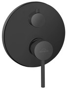 Baterie de duș încastrată, rotundă, cu 2 funcții DAFNI neagră