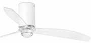 Lustra cu Ventilator si telecomanda MINI TUBE M LED alb mat/transparent
