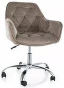 Scaun de birou Q190 velvet bej inchis Blu40