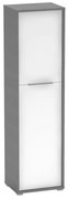 Dulap cu polite, grafit  alb, RIOMA NEW TYP 08