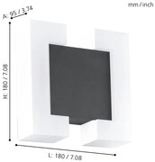 Eglo 95988 - LED Corp de iluminat perete exterior SITIA 2xLED/4,8W