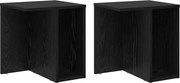 vidaXL Masă laterală 2 pcs Stejar Negru 37 x 32 x 40 cm Lemn compozit