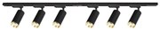 Spot pe șină MICA, 6x GU10, 10W, 230V, negru/auriu