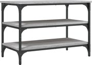 vidaXL Bancă de pantofi, gri sonoma, 70x38,5x49 cm, lemn prelucrat