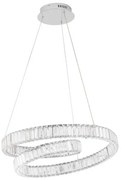 Pendul LED dimabil, cristal design elegant CONCETO crom 60cm