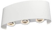 Aplica de perete exterior cu iluminat arhitectural IP54 LED Strato alb