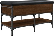 vidaXL Bancă de pantofi, stejar maro, 82x42x45 cm, lemn prelucrat