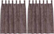 vidaXL Cortine din catifea cu perdele 2 pcs Maro 140 x 140 cm Catifea