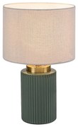 Lampa de masa ceramica verde abajur alb Glovy