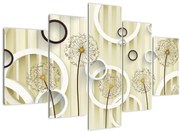 Tablou abstract a păpădiei (150x105 cm)