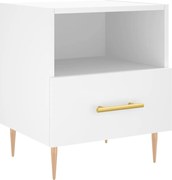 vidaXL Noptieră, alb, 40x35x47,5 cm, lemn compozit