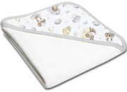 Prosop bebe din bumbac cu gluga 90x90 cm Kidizi Koala Dreams, potrivit de la nastere pana la 2 ani