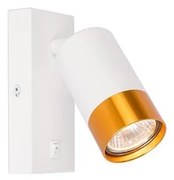 Spot de perete 1xGU10/35W/230V alb/auriu