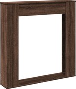 vidaXL Mască de șemineu, stejar maro, 100x20x100 cm, lemn prelucrat