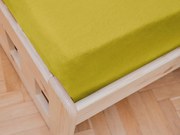 Cearsaf Jersey pentru patut copii cu elastic galben 60x120 cm