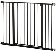PawHut Poartă pentru Câine Extensibilă cu Deschidere Amplă, Poartă de Siguranță din Oțel și Plastic, 76-107x76 cm, Negru | Aosom Romania