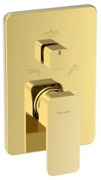 Baterie cada - dus incastrata Valvex Loft Gold monocomanda auriu 3 functii