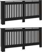 vidaXL Capac pentru radiator 2 pcs Negru 172 x 19 x 81,5cm