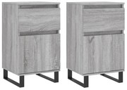 vidaXL Servante, 2 buc., gri sonoma, 40x35x70 cm, lemn prelucrat
