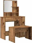 vidaXL Set de măsuță de toaletă din lemn vechi Lemn prelucrat
