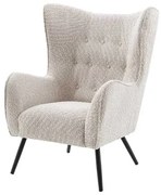 Fotoliu elegant design retro AMSTERDAM boucle greige