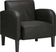 vidaXL Canapea scaun cu cotiere negru 54 cm piele artificială