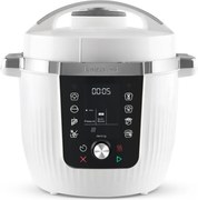 Multicooker Instant Pot Pro Max 112-0001-01-EU, 1200 W, 5,7 l, 105 kPa, 10 programe, Nutriboost, WiFi, ecran LCD, oțel inoxidabil, alb/mat