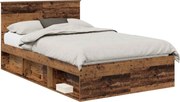 vidaXL Cadru de pat Lemn vechi 120 x 200 cm Lemn de pin masiv