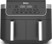 Friteuza cu aer cald Ninja Foodi Dual Zone DZ801EU, 2470 W, Zone de gatit independente, 7,6 l, 6 programe, 40-240°C, Max Crisp, Sync, Gri/Inox