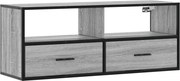 vidaXL Dulap TV, gri sonoma, 100x31x39,5 cm, lemn prelucrat și metal