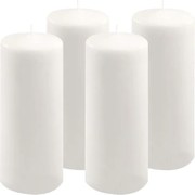 Set de lumânări tip pilon, 25 cm, Ø 10 cm, alb, 4 buc