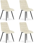 Set 4 Scaune Bucatarie/Dining Spirit Catifea Bej