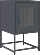 vidaXL Noptieră, antracit, 36x39x60,5 cm, oțel laminat la rece