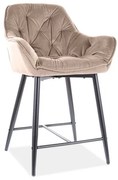 Scaun de bar Cherry velvet H-2 bej Blu28