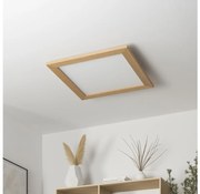 Plafonieră LED dimabilă Brilagi SLIMFRAME WOOD LED/36W/230V 49,5x49,5 cm + telecomandă
