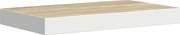 vidaXL Raft de perete suspendat, stejar și alb, 50x23x3,8 cm, MDF