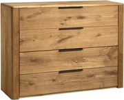 Comodă lemn masiv natur Siena Stejar 120 cm x 39 cm x 90 cm