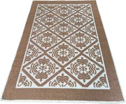 Covor tesut din Bumbac, maro, 80x300 cm, CBB306