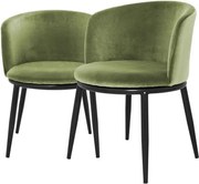 Set de 2 scaune design LUX din otel Filmore verde deschis 111996 HZ