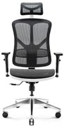 Scaun ergonomic Diablo V-Basic: alb și negru