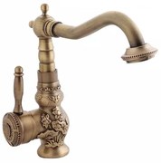 Baterie lebada montare blat- chiuveta  inaltime medie bronz antichizat TRENDY'S