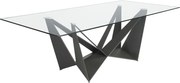 Masa dining design LUX Rectangular Black Steel 200x95cm