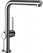Baterie bucatarie cu dus extractibil si sBox, Hansgrohe Talis M54, crom, 72809000