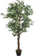 vidaXL Arbore ficus artificial 1260 de frunze 200 cm verde