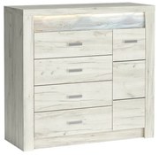 Comodă Indie 17 (cu iluminat LED) (craft alb). 1057801