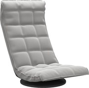 vidaXL Scaun de podea pivotant, gri deschis, catifea