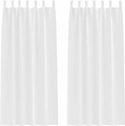 vidaXL Perdele Opaque cu Inel 2 pcs Alb pur 225 x 140 cm Poliester