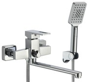 Baterie cada TRENDYS, montare pe perete,crom lucios