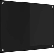 vidaXL Panou de bucătărie Negru 80 x 60 cm sticlă securizată